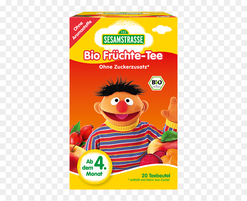 Sesamstrasse Baby Organic Fruit Tea Ernie, 45 Gm, HD Png Download - tomato cartoon png