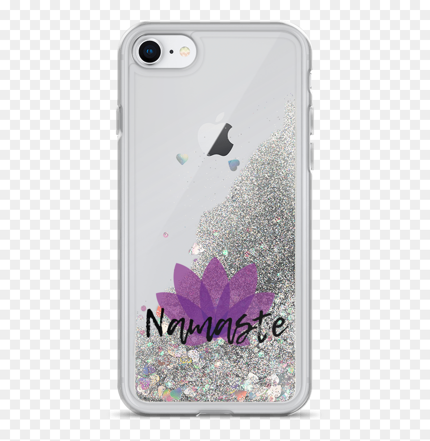 Avocadista Namaste Yoga Liquid Glitter Iphone Case - Painting Butterfly On Mobile Cases, HD Png Download - namaste images png