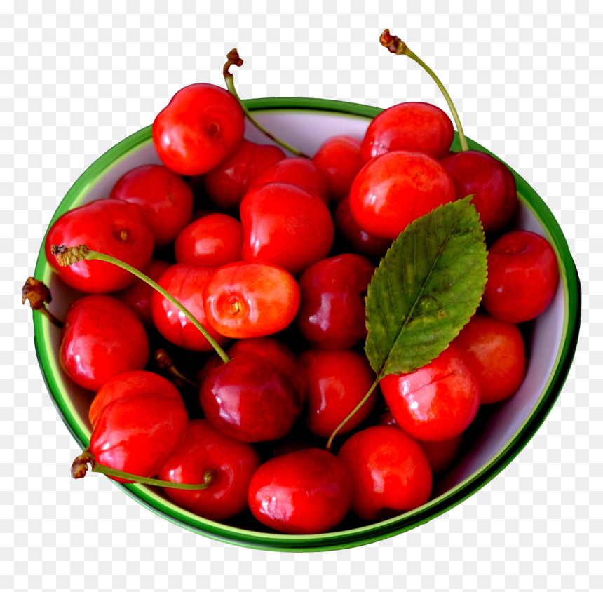 Cherries In Bowl - Cherry, HD Png Download - cherry fruit png