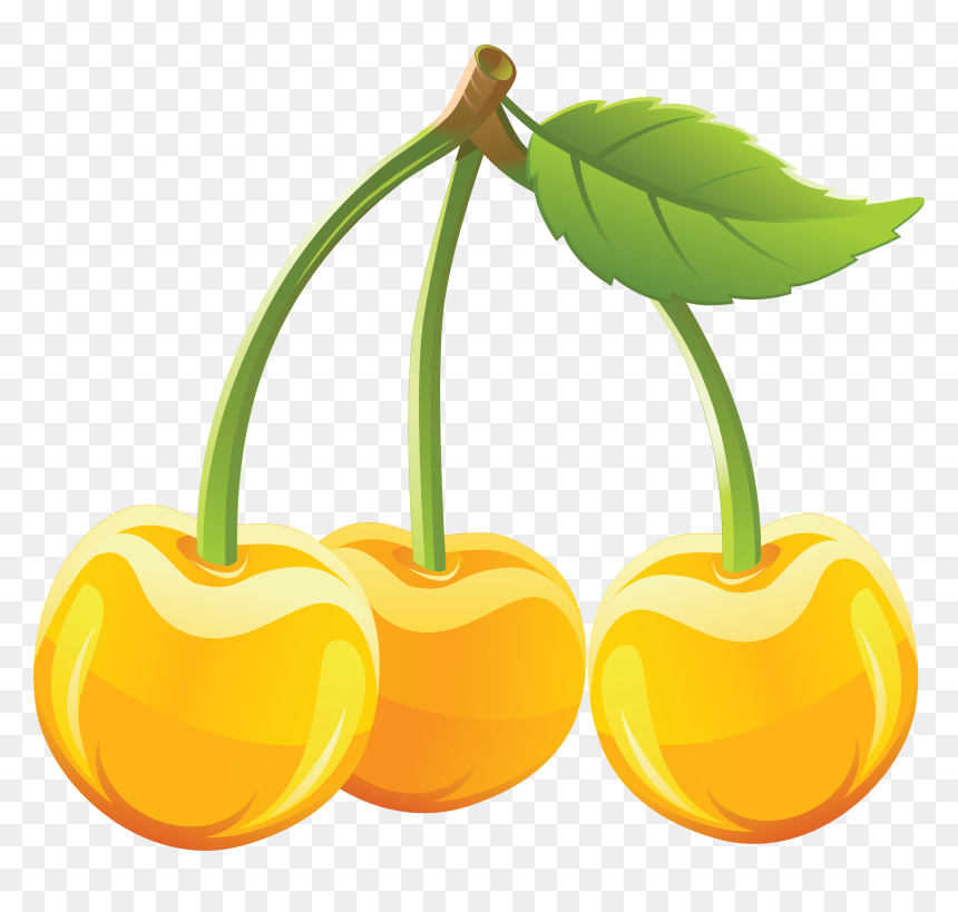 Transparent Cherry Png - Yellow Cherry Png, Png Download - cherry fruit png
