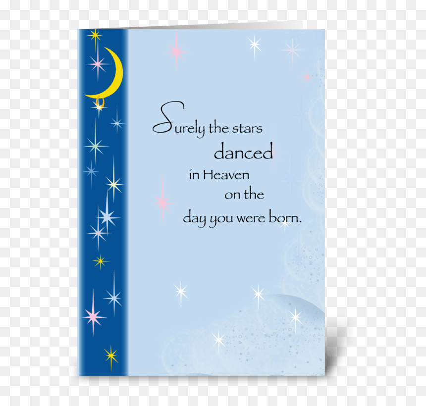 Stars In Heaven, Birthday Greeting Card - Christmas Card, HD Png Download - birthday star png
