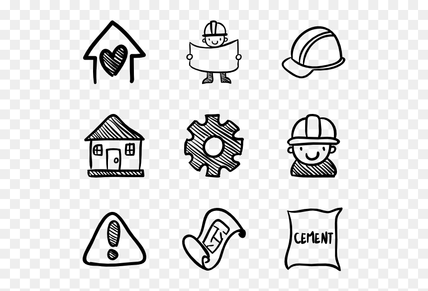 Phone Email Address Icons Png, Transparent Png - construction png images