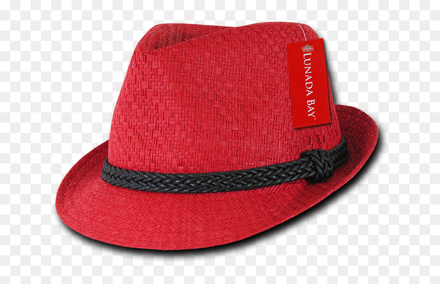 Lunada Bay Paper Straw Fedora Braided Hatband Hat Hats - Fedora, HD Png Download - women hat png
