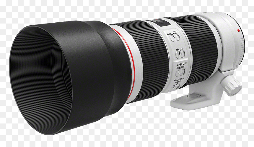 Ef 70-200mm F/4l Is Ii Usm Fsl With Hood - Canon Ef 70 200mm F 4 L Usm Lens Photos, HD Png Download - dslr camera lens png