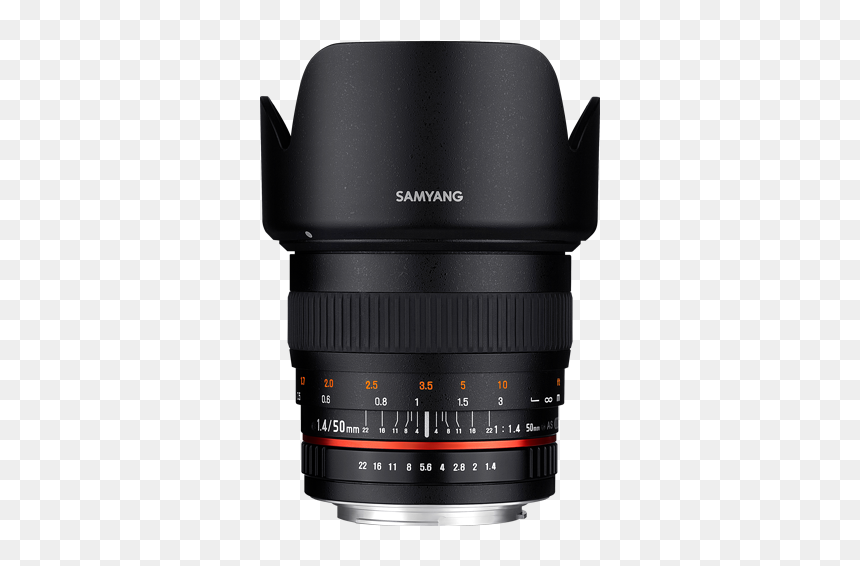 Samyang F1 4 50mm, HD Png Download - dslr camera lens png