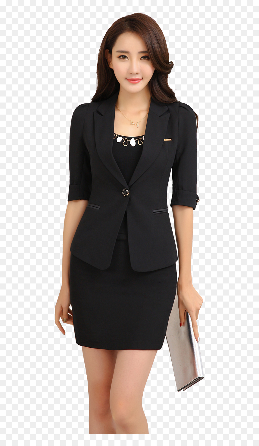 Woman Blazer White-collar Fashionable Clothing Women - Clothing, HD Png Download - women png images