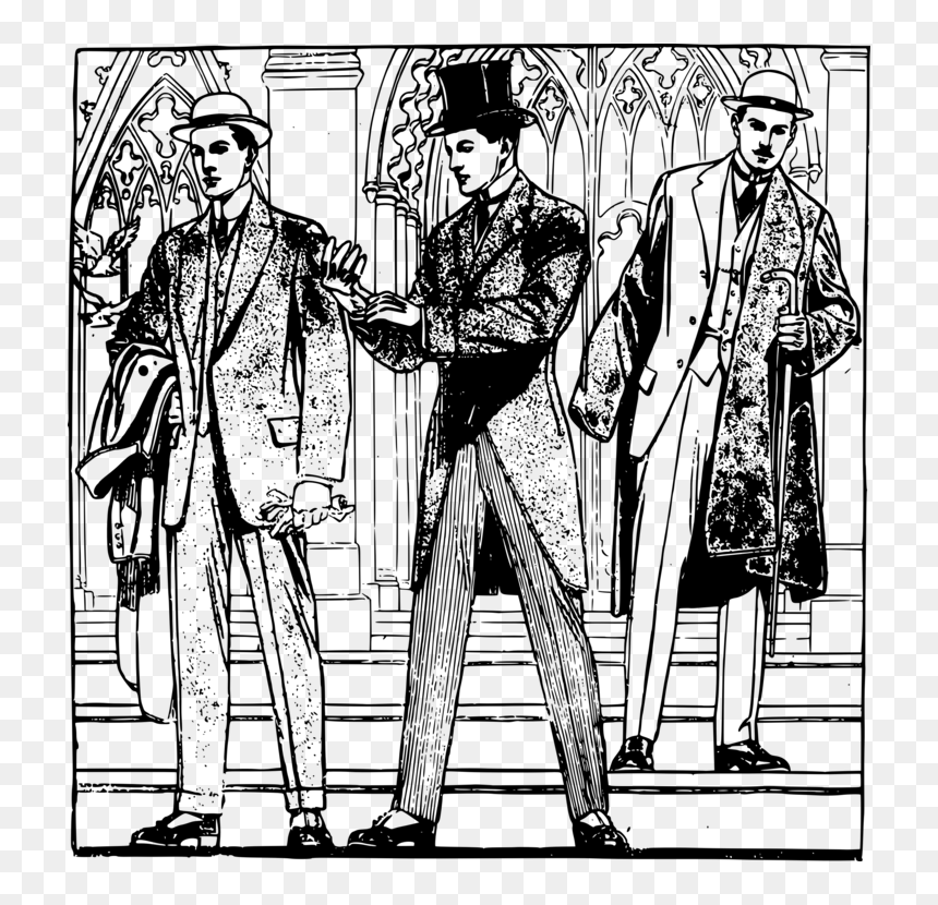 Standing,human Behavior,fashion Illustration - Illustration, HD Png Download - men fashion clipart png