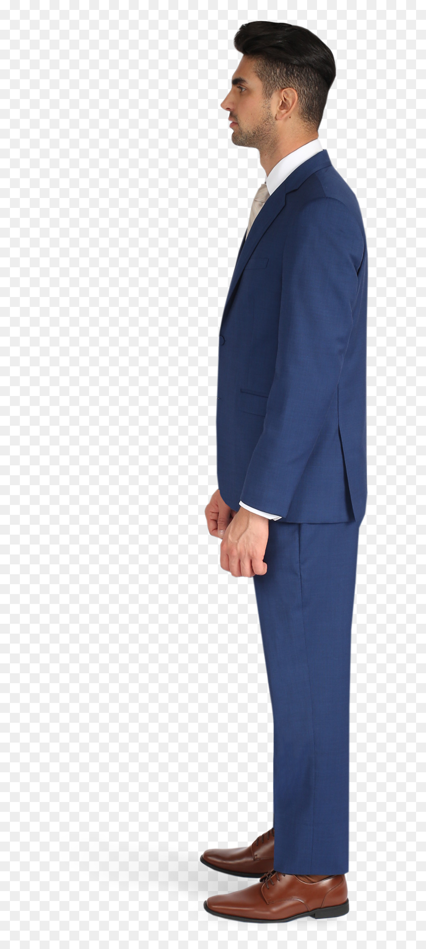 Cobalt Blue Notch Lapel Suit - Gentleman, HD Png Download - men in suit png