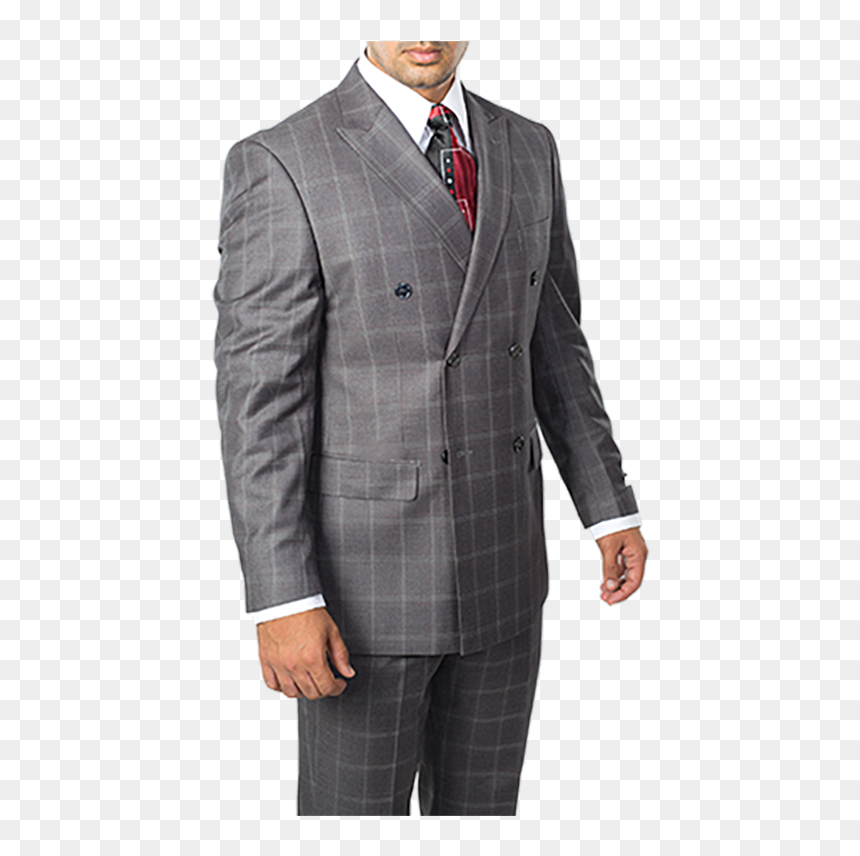 Actex Double Breasted Suit - Checkered Double Breasted Suit Mens, HD Png Download - men suit png