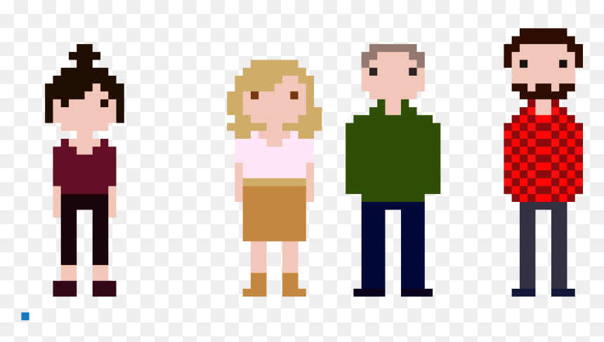 Family Pixel Art Png, Transparent Png - family png images