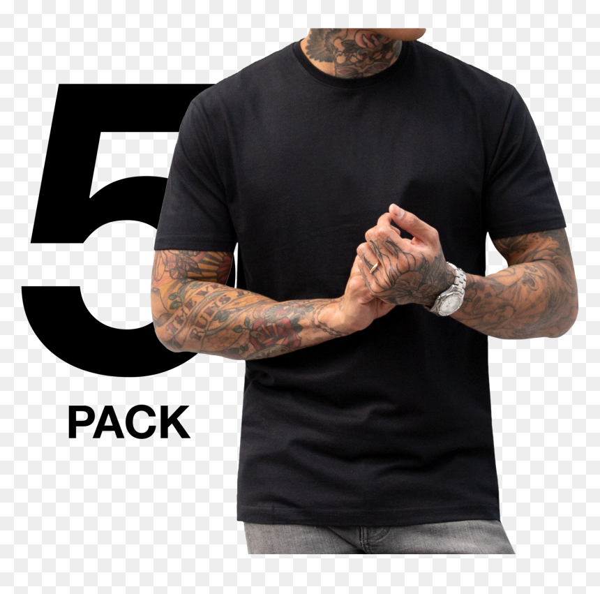 Tshirt 5 Pack Text New - T Shirt Man Png, Transparent Png - shirt png image