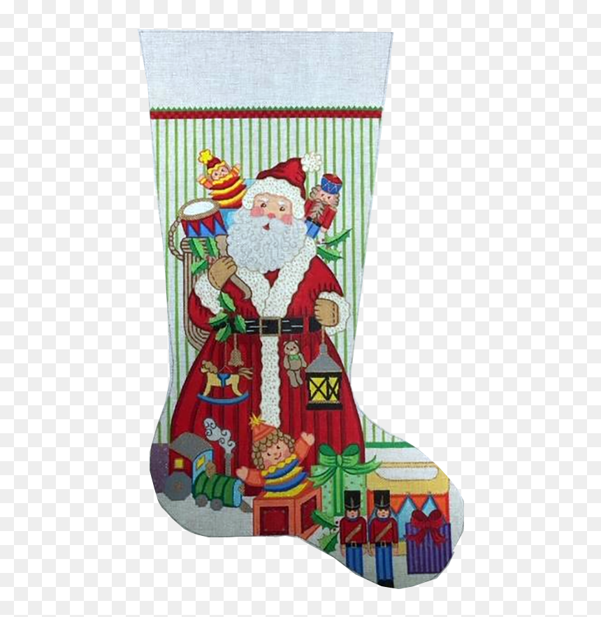 Stocking, Father Christmas - Christmas Stocking, HD Png Download - xmas father png