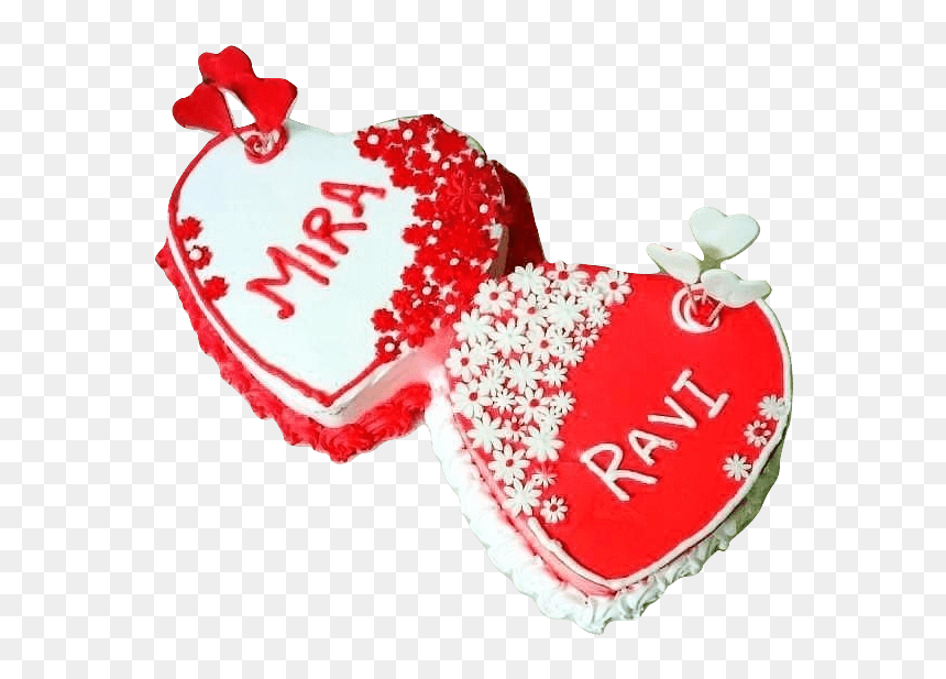 Heart Cake 2 Part, HD Png Download - couple heart png