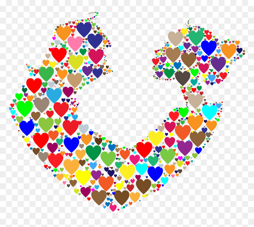 Transparent Colorful Heart Clipart - Portable Network Graphics, HD Png Download - couple heart png
