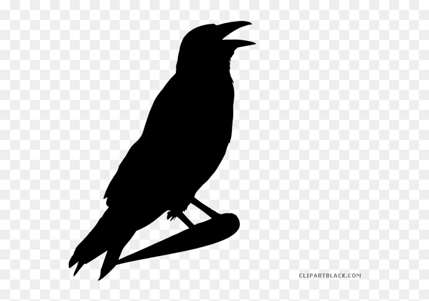 Halloween Crow Clipart - Halloween Crow Clipart Black And White, HD Png Download - crow png images
