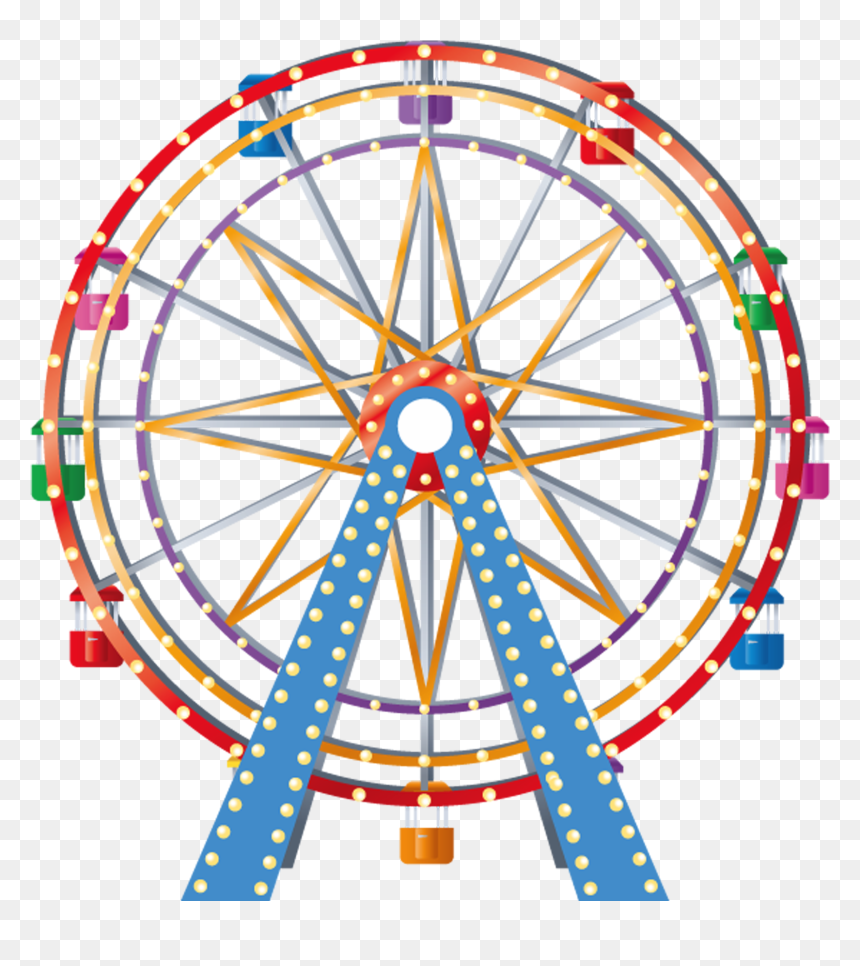 Wheel Clipart Ferry - Ferris Wheel Transparent Background, HD Png Download - wheel clipart png