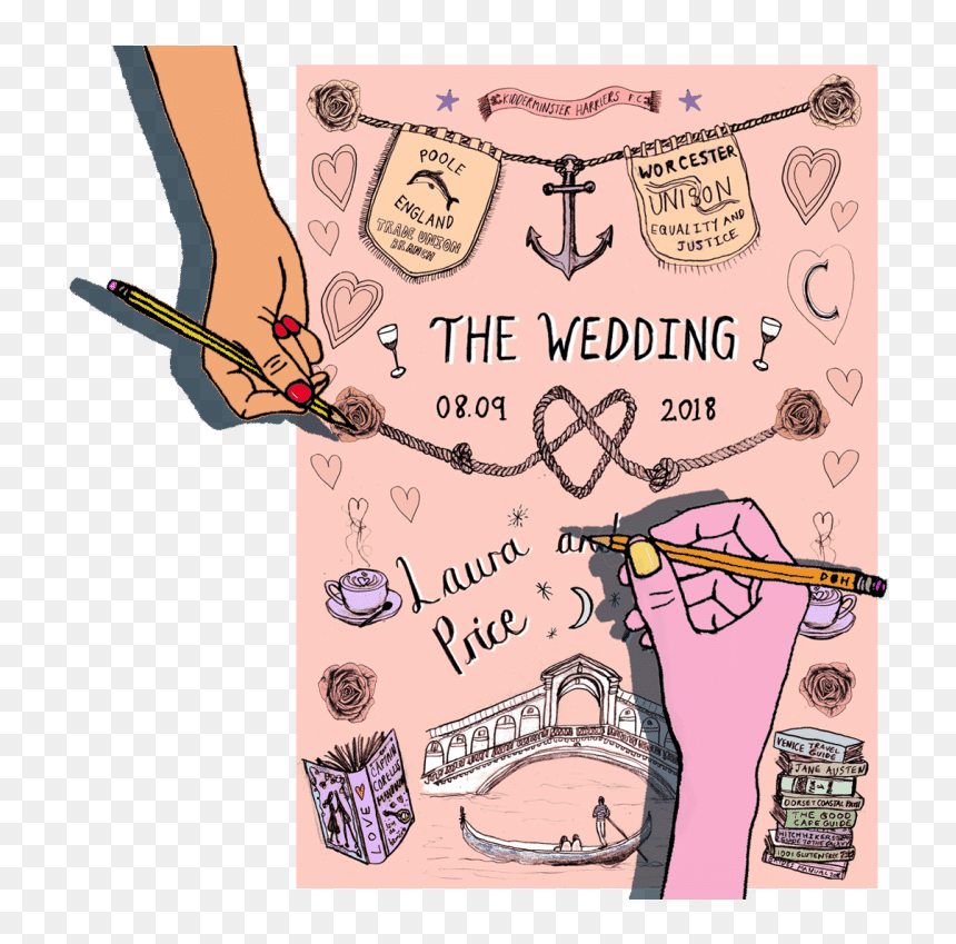 Bespoke Wedding Invites - Panties, HD Png Download - wedding designs clip art png