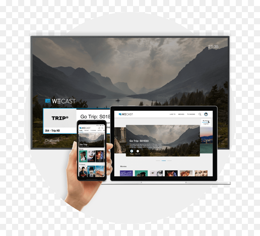 Wecast Marble Devices For Broadcasters & Msos Over - Tablet Computer, HD Png Download - tablet in hand png