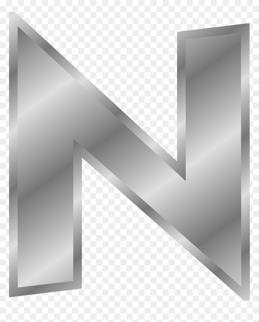 Transparent Silver Line Png - Letter N In Gold, Png Download - gold line clip art png