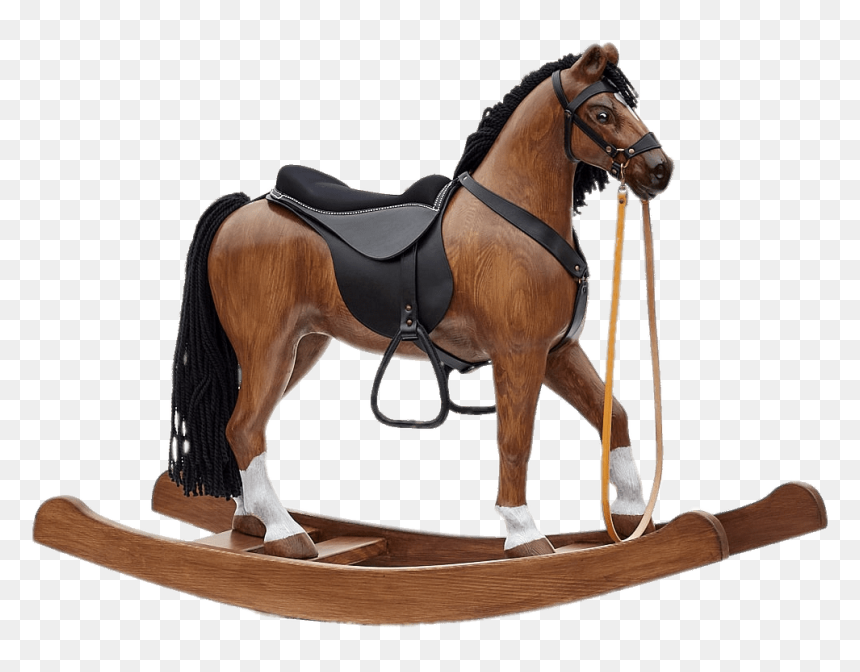 Large Realistic Rocking Horse - Realistic Rocking Wood Horse, HD Png Download - hourse png