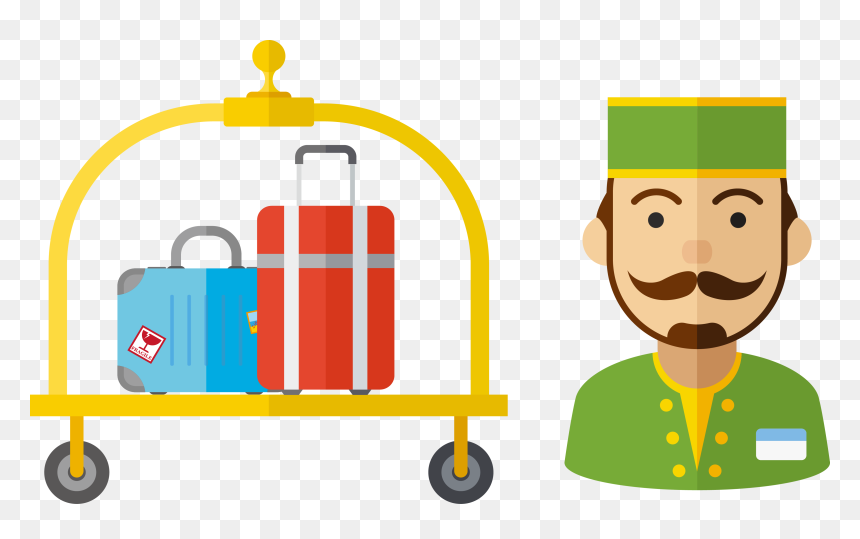 Transparent Waiter Silhouette Png - Servicios De Hotel Icon Png, Png Download - hotel clipart png