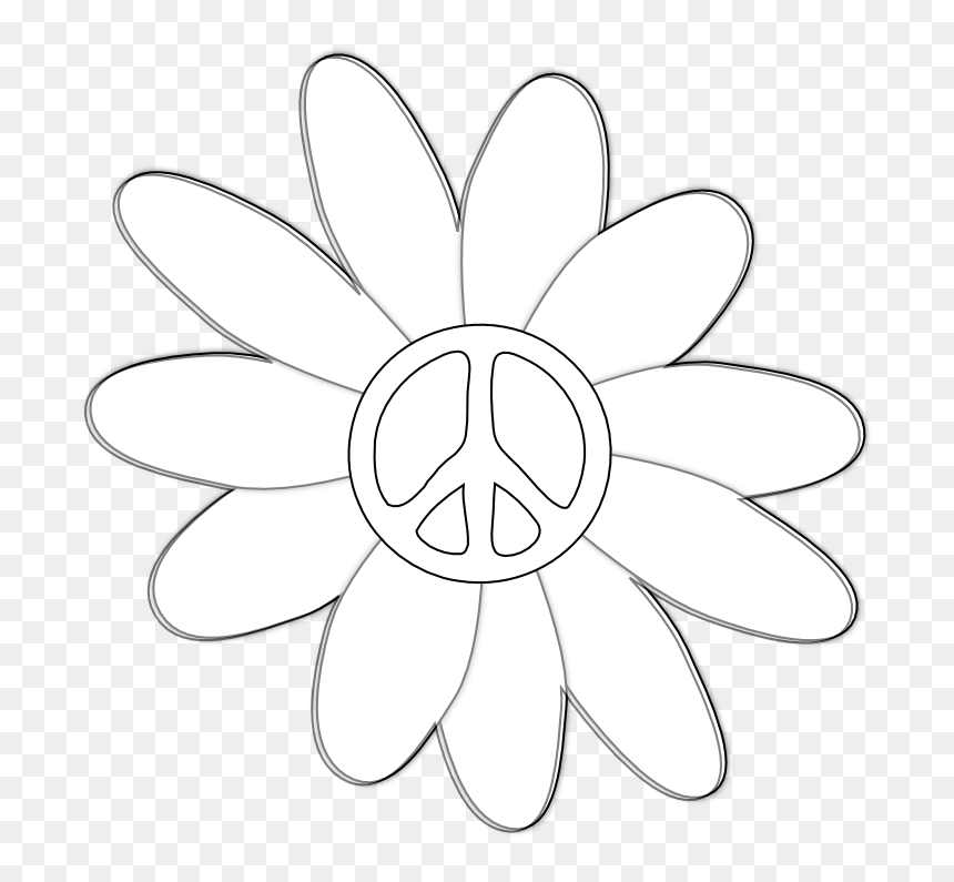 Transparent White Peace Sign Png - Стандартные Примитивы В 3ds Max, Png Download - flower symbol png