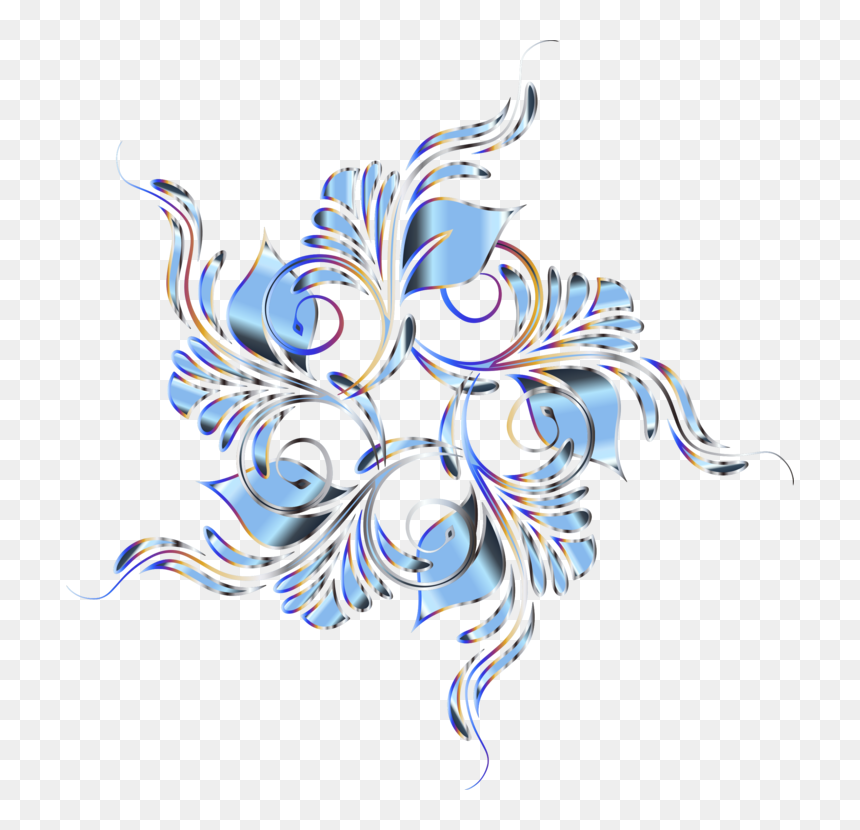 Visual Arts,electric Blue,flower - Illustration, HD Png Download - blue flower vector png