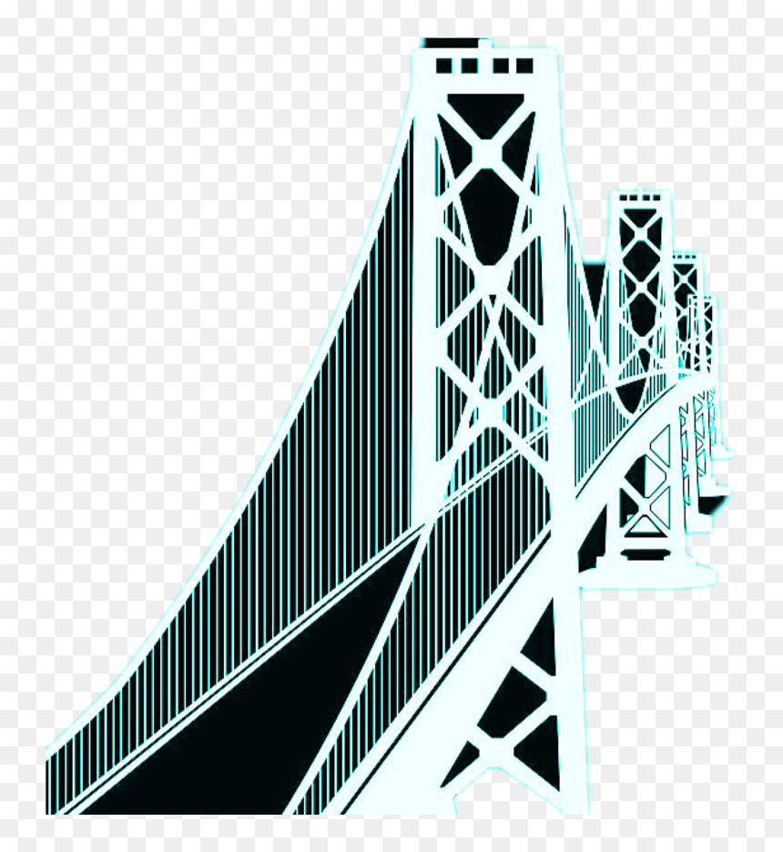 Bridge Water Building Large Green Black Silhouette - Aerospace Manufacturer, HD Png Download - bay bridge png