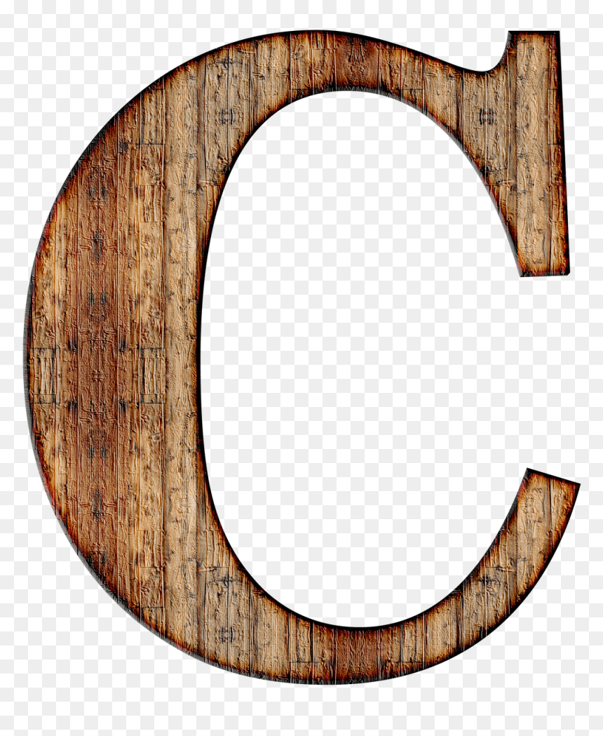Wooden Capital Letter C - Transparent Background Letter G Png, Png Download - c++ png