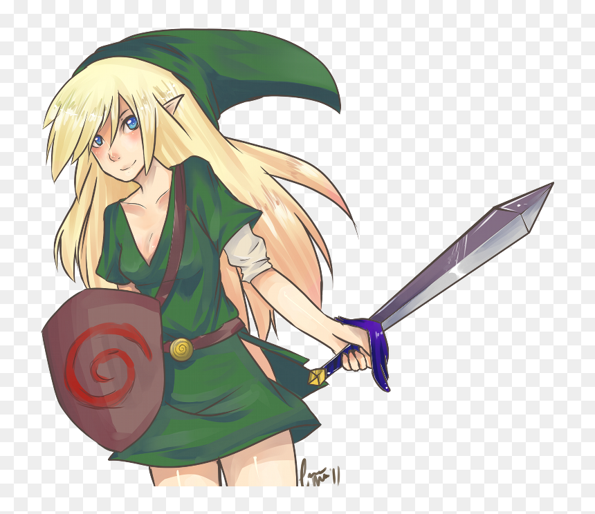 What If Zelda Was A Girl - Zelda As A Girl, HD Png Download - link botw png
