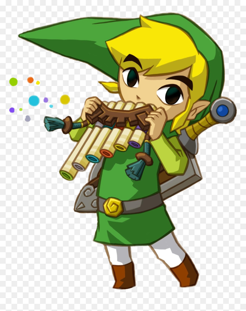 Transparent Flutes Clipart - Link Spirit Tracks Artwork, HD Png Download - link botw png