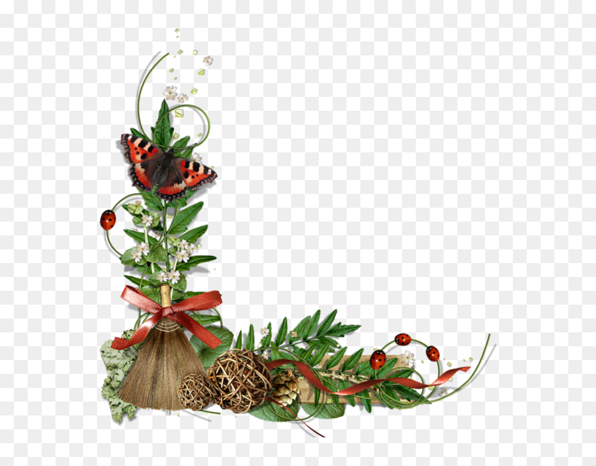 Christmas Corner Clipart, HD Png Download - decorative corners png