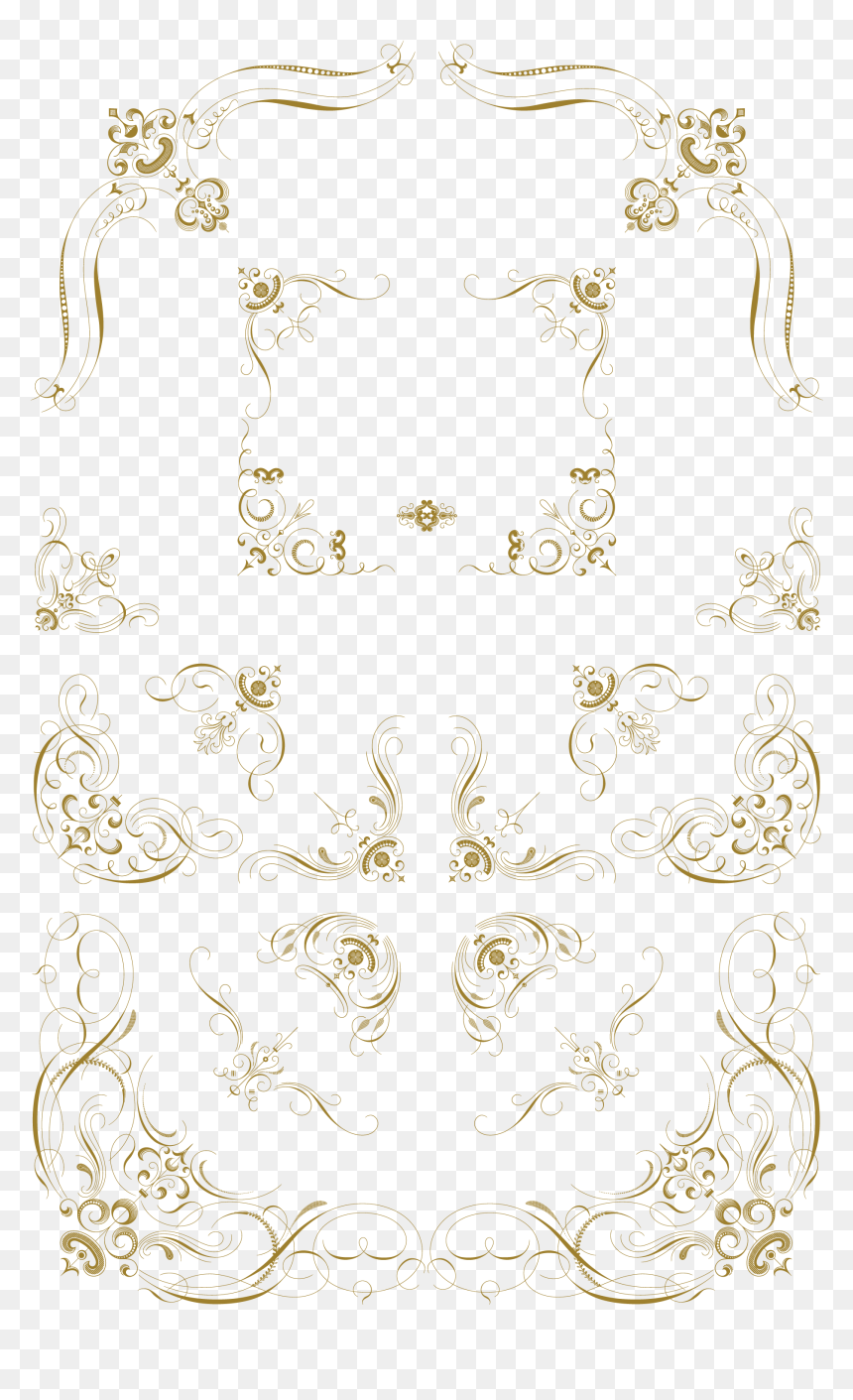 Luxurious Flourishes Vector Pack - Pattern, HD Png Download - decorative corners png
