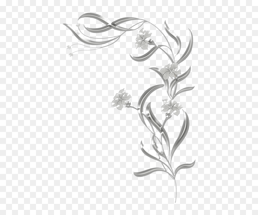 Victorian Art Deco Corner, HD Png Download - floral corner png