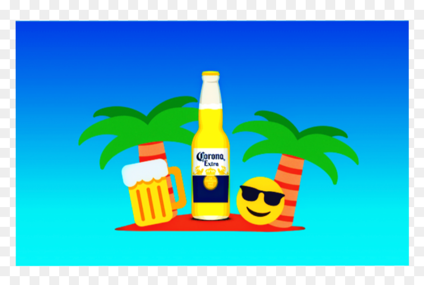 #corona #beach #emoji #relax #summertime #picsart #freetoedit - Corona, HD Png Download - beach emoji png