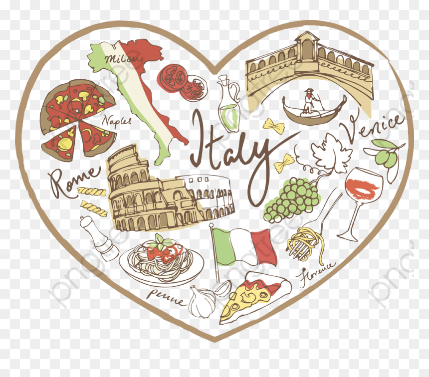 Italian Pizza Png Transparent - Italia Venice Clipart, Png Download - italian png