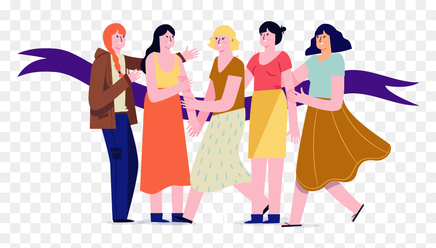 Dibujo-mujeres Unidas - Mujeres Unidas Imagenes, HD Png Download - dibujos png