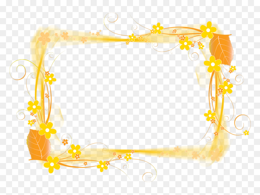 Marco De Foto Con Flores Amarillas Png - كرت تهنئة بالمولود الجديد, Transparent Png - marco de flores png