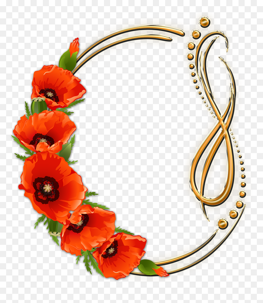 Orange, HD Png Download - marco de flores png