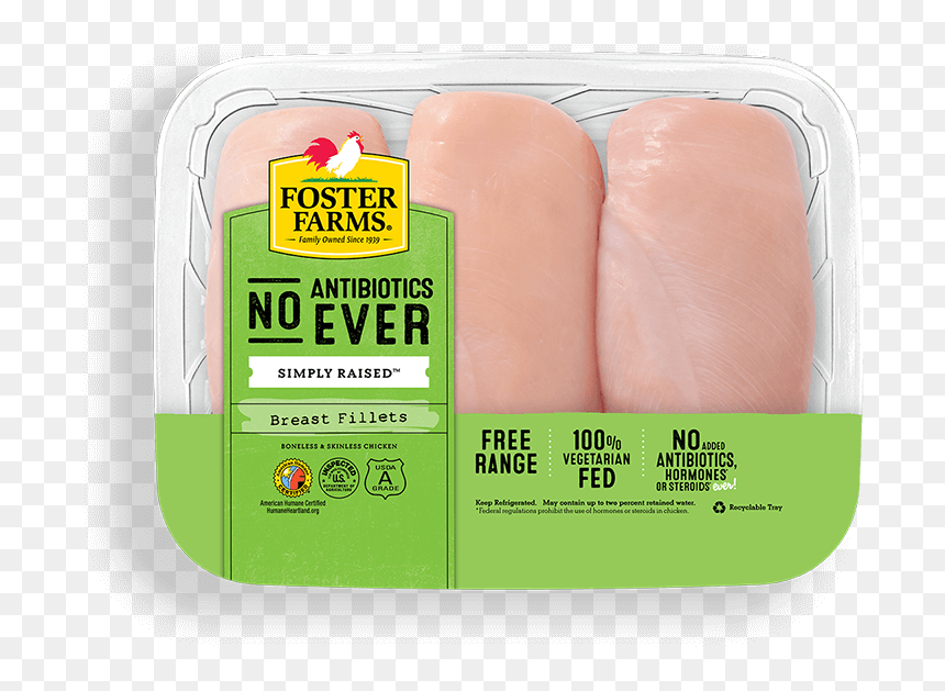 Boneless Skinless Breast Fillets With No Antibiotics - Foster Farms No Antibiotics Ever, HD Png Download - antibiotics png