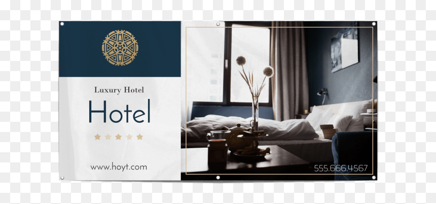 Luxury Hotel Banner Template Preview - Bedroom, HD Png Download - grand opening banner png