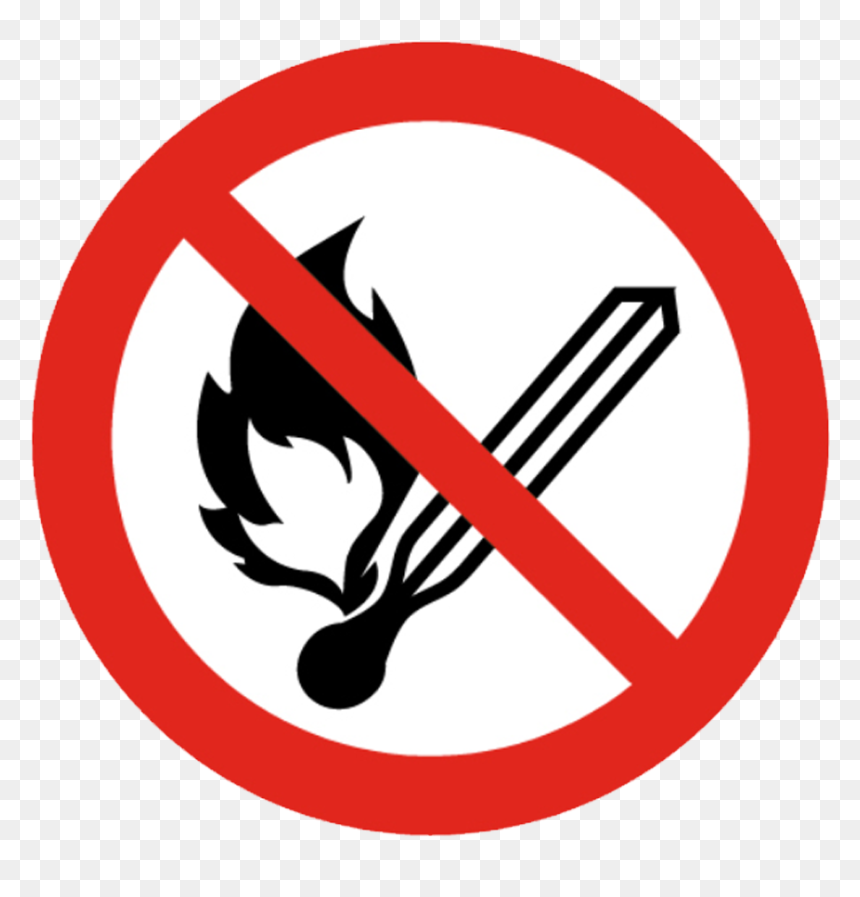 No Open Flames Sign, HD Png Download - llama de fuego png