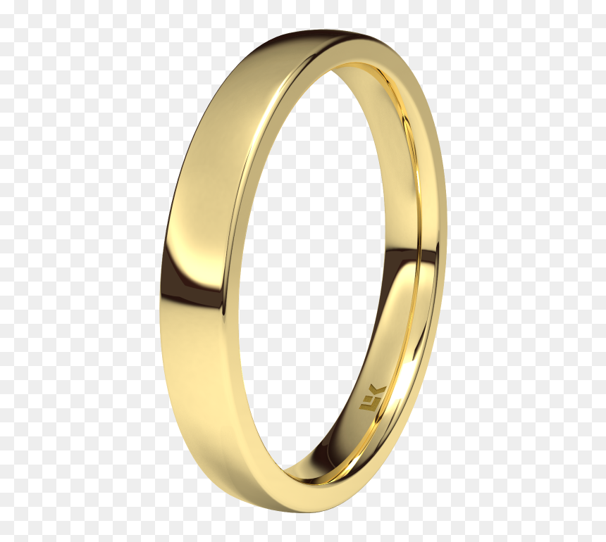 Alianza De Oro Amarillo De 18k - Ring, HD Png Download - anillos de boda png