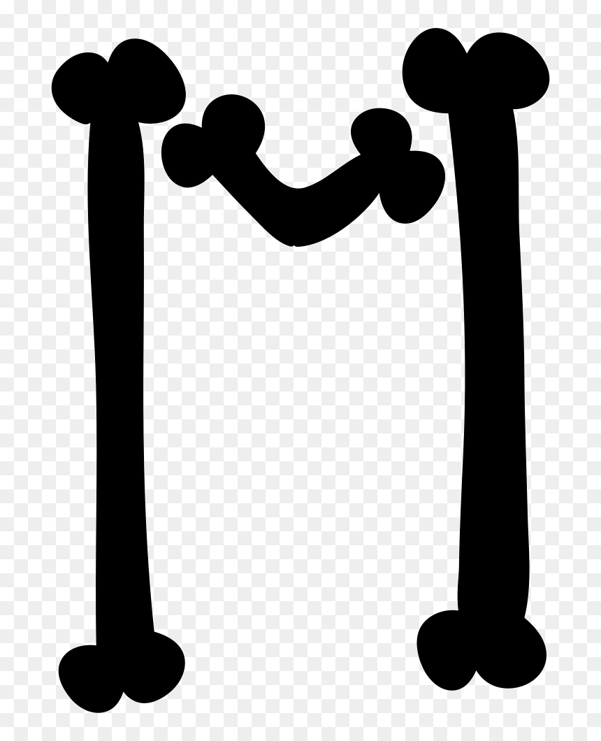 Clip Art Letter Of Filled Bones - Letter M In Bones, HD Png Download - bones.png
