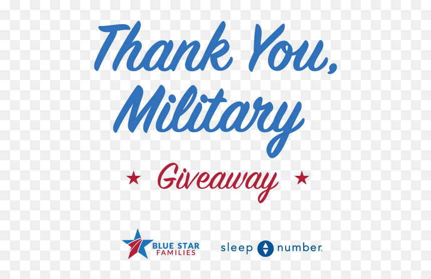 Sleep Number Thank You Military Giveaway Header Image - Graphic Design, HD Png Download - sleep number logo png