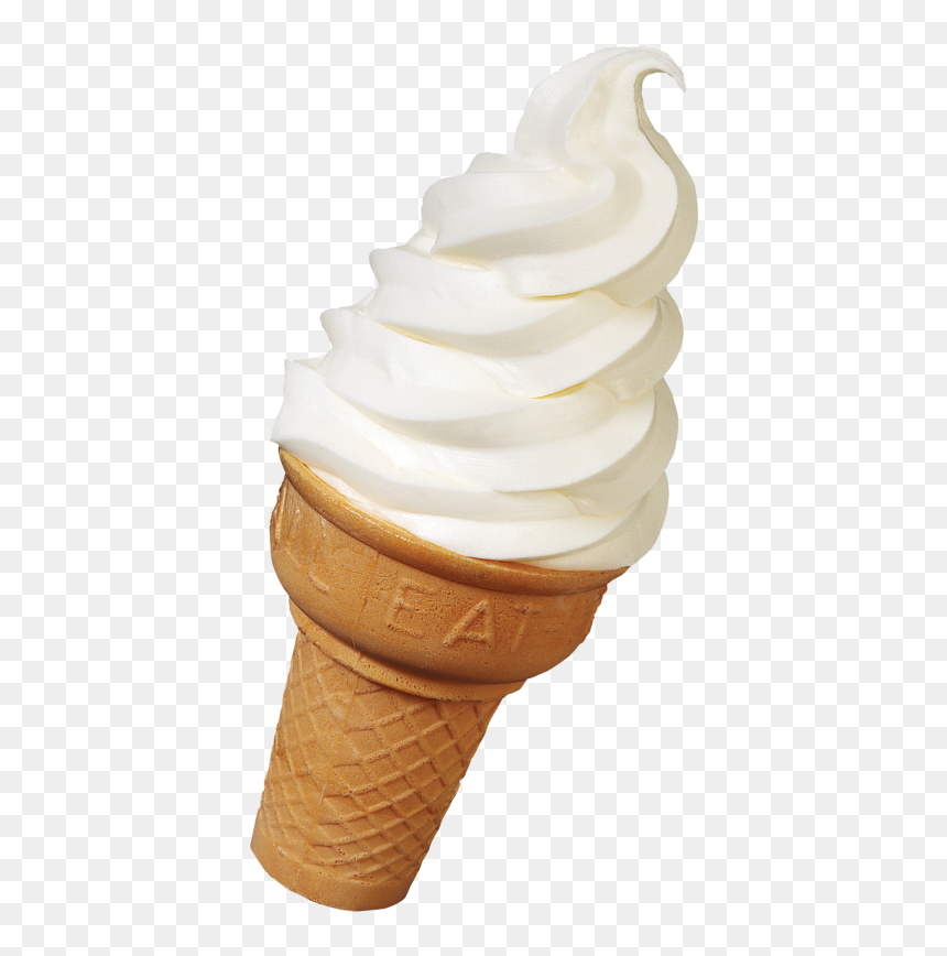 Whipped Cream On A Cone, HD Png Download - ice cream cone png