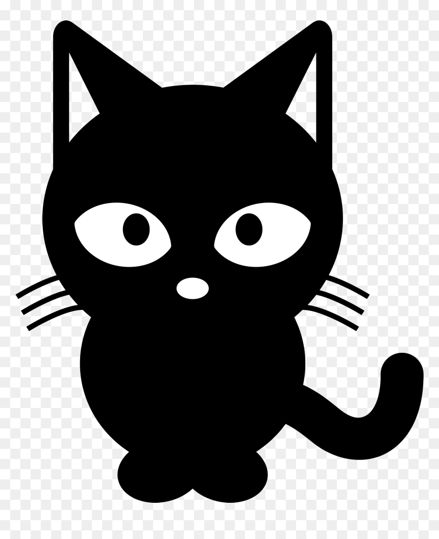 Cat Black Clipart, HD Png Download - black cat png