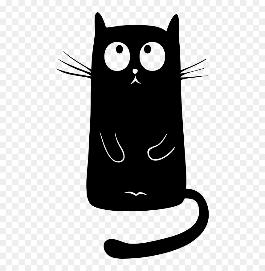 Black Cat Cartoon Png, Transparent Png - black cat png