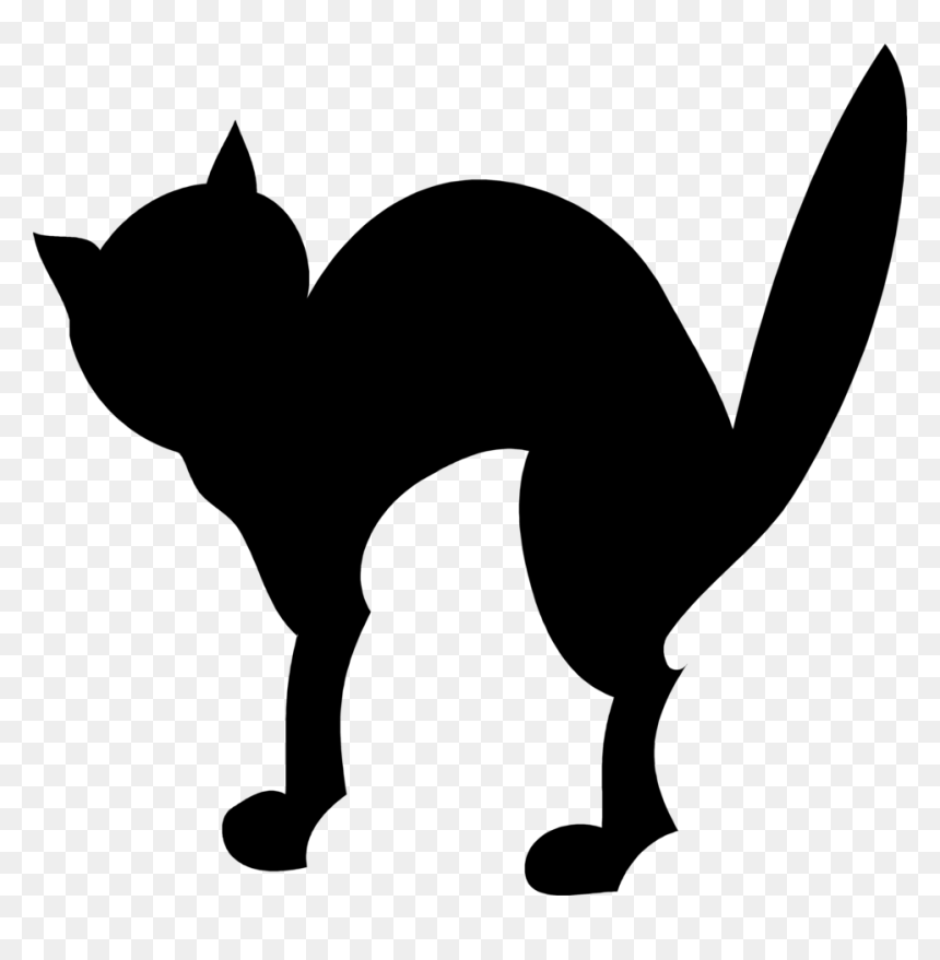 Halloween Black Cat Transparent Background, HD Png Download - black cat png