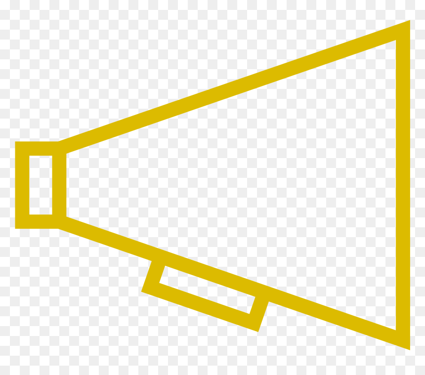Yellow Megaphone Clipart, HD Png Download - megaphone png